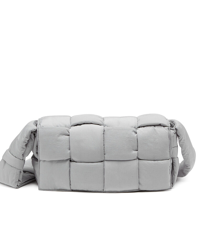 Bottega Veneta The Padded Tech Cassette Canvas Light Gray